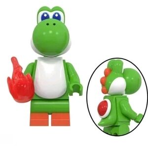 Lego Yoshi Custom Printed Minifigure Nintendo Super Mario Bros